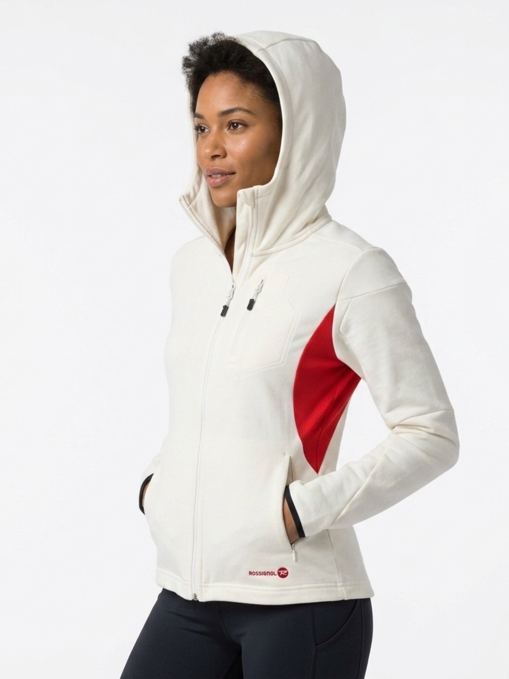 Rossignol Cream Red Women Sz - L Lightweight Winter Ski Snowboard Sports Jacket